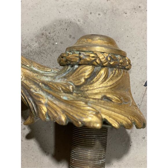 Antique Wagner Gilt Bronze Acanthus Faucet Sink - Picture 2 of 7